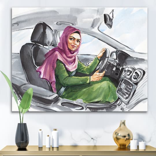 Designart - Arabian Woman Driving A Car II